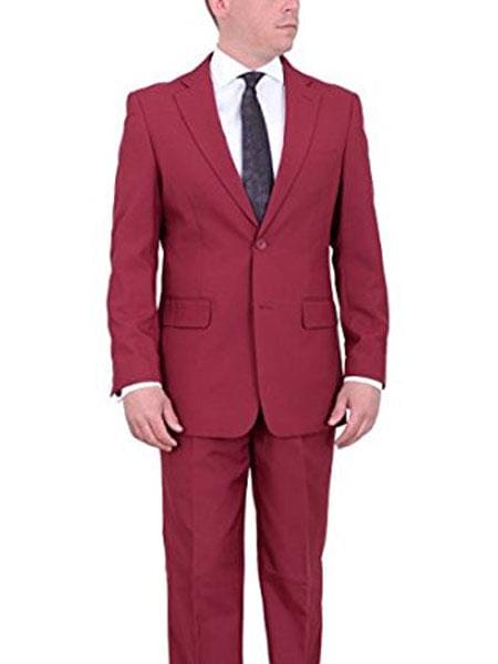 Wholesale Mens Jackets - Wholesale Blazer -Burgundy Single Breasted Blazer