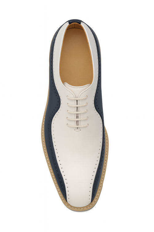 Two-Tone Burnished Brogue Oxford