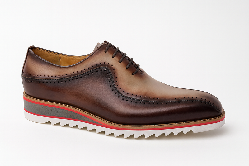 Carrucci Stylish Two-Tone Brogue Oxford