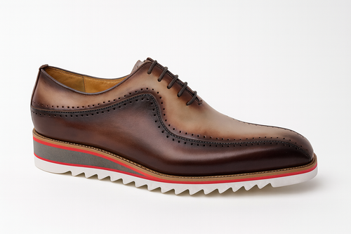 Two-Tone Burnished Brogue Oxford