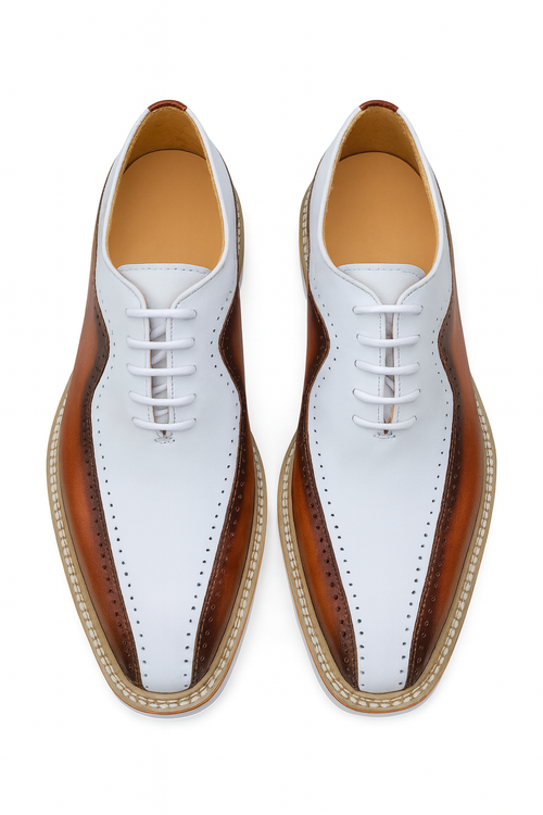 Two-Tone Burnished Brogue Oxford