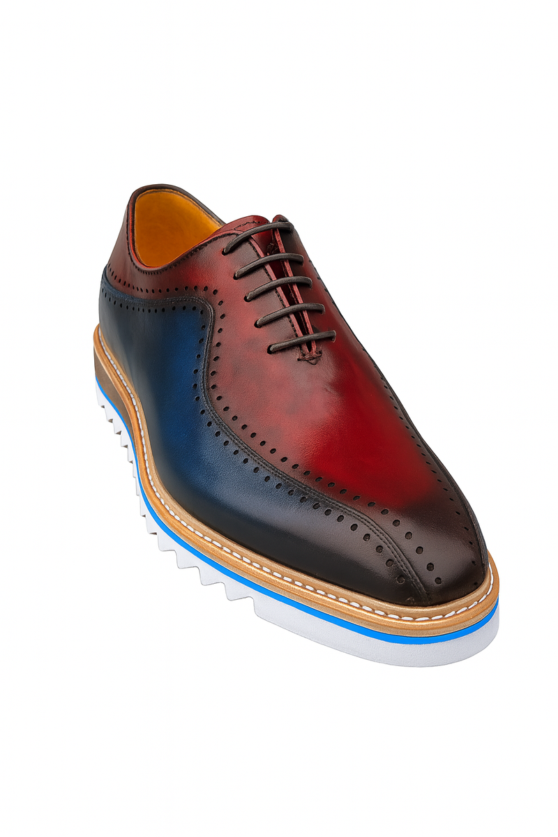 Carrucci Stylish Two-Tone Brogue Oxford