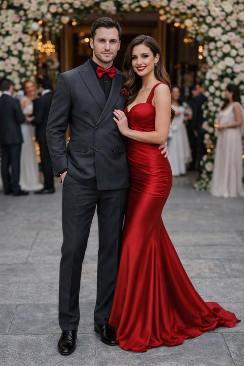 Ultra Slim Fit Double Breasted Light Grey Suit - Narrow Leg Pants - Gucci Cut - Tapered Jacket