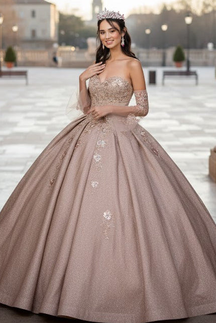 Blue And Gold Ball Gown by Elizabeth K GL1912