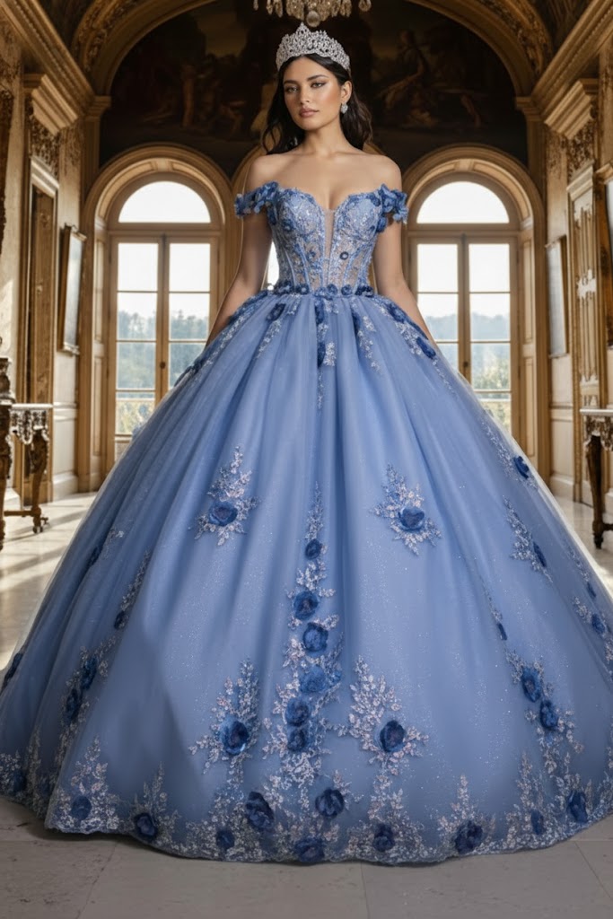 Gala Gown Off Shoulder Sheer Corset Prom Dress By Layla K LK262