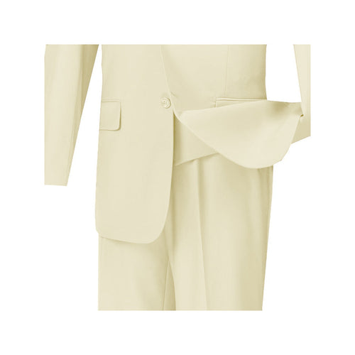 Morgan Collection - Regular Fit 3 Piece Suit 2 Button Ivory