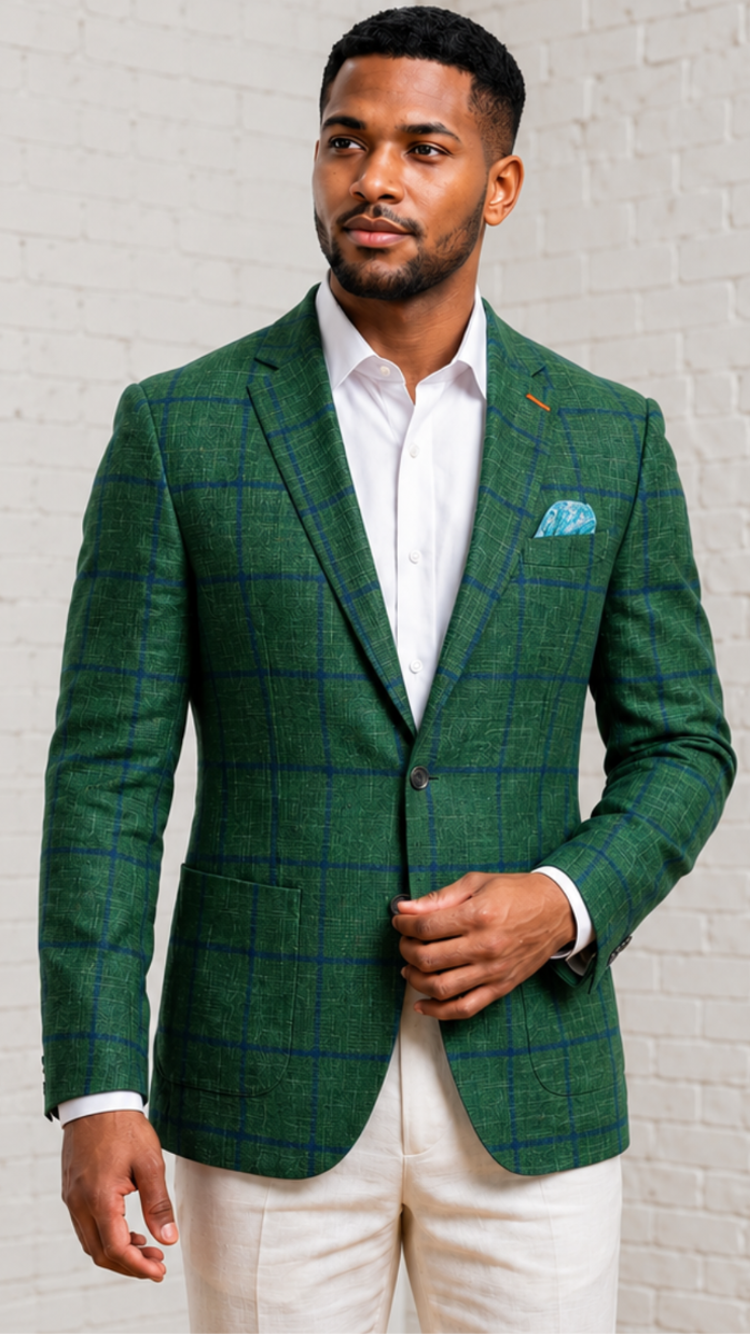 Green Blazer Mens Sport Coat