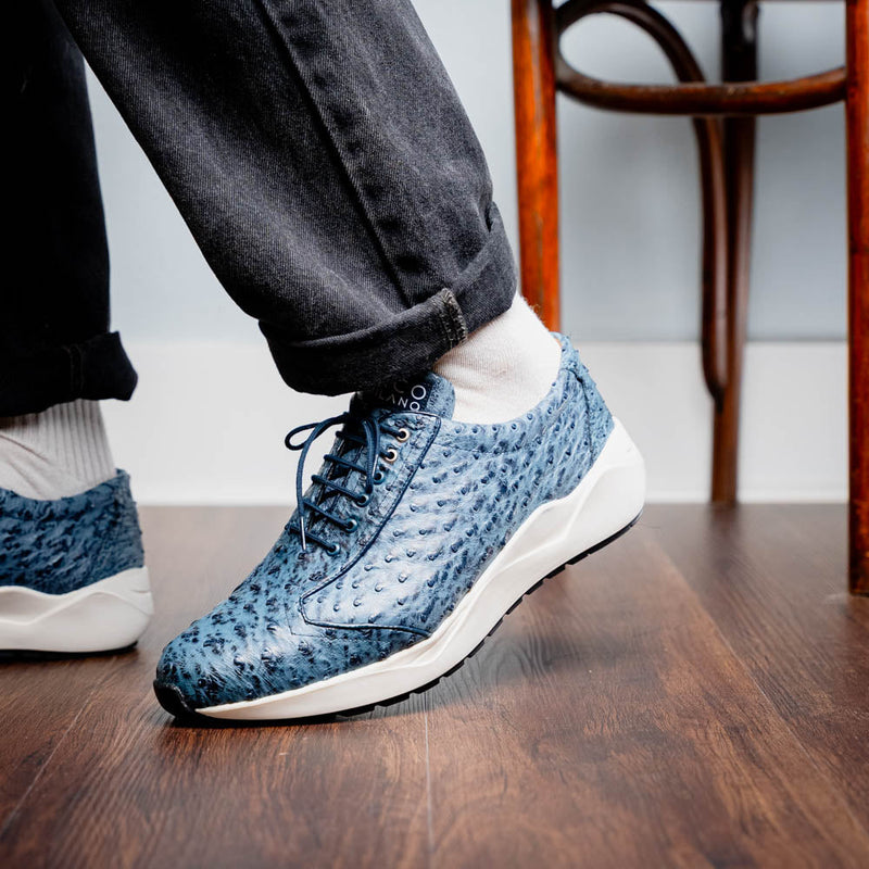 Marco Di Milano Varenna Loafer: Blue Jeans Italian Leather