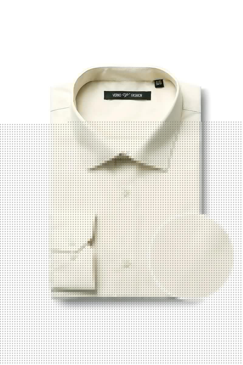 Men's red classic fit dress shirt. Smooth fabric, spread collar, long sleeves with button cuffs. Solid color, front placket, brand label.