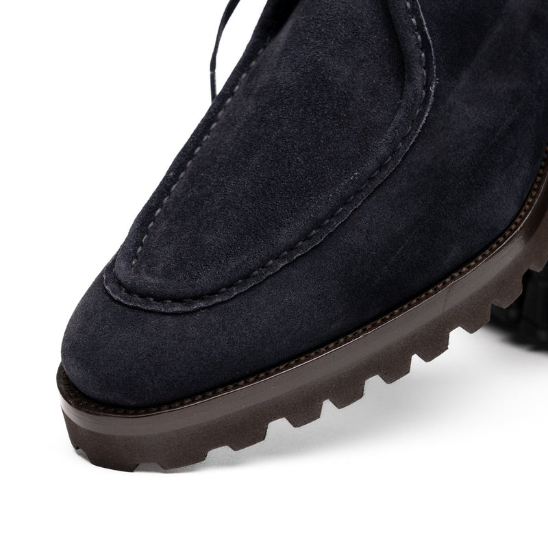 Zelli Wallaby Italian Suede Lace Up Navy (26-303-NVY)