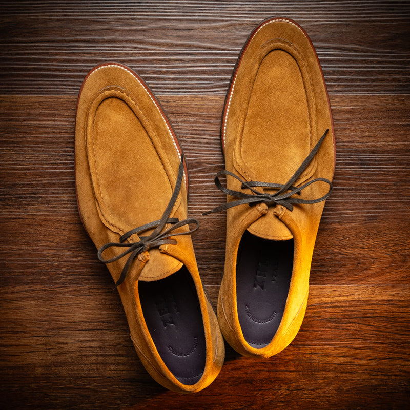 Zelli Wallaby Italian Suede Lace Up Tobacco (26-303-TOB)