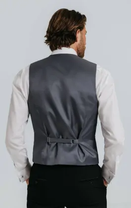 Dark Grey Dupion Vest