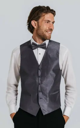 Dark Grey Dupion Vest