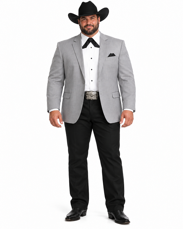 Western Suits For Wedding - Western Tuxedo - Cowboy Tuxedo Grey