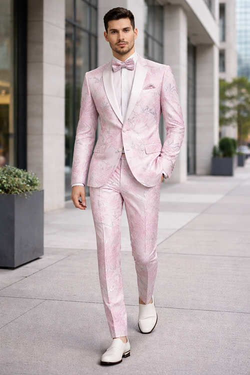 White and Pink Tuxedo