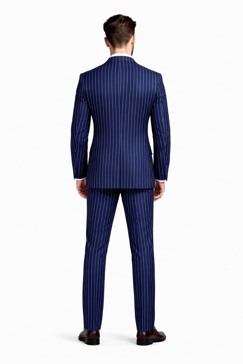 Wholesale Mens Jackets - Wholesale Blazer -Navy And Bold White Blazer