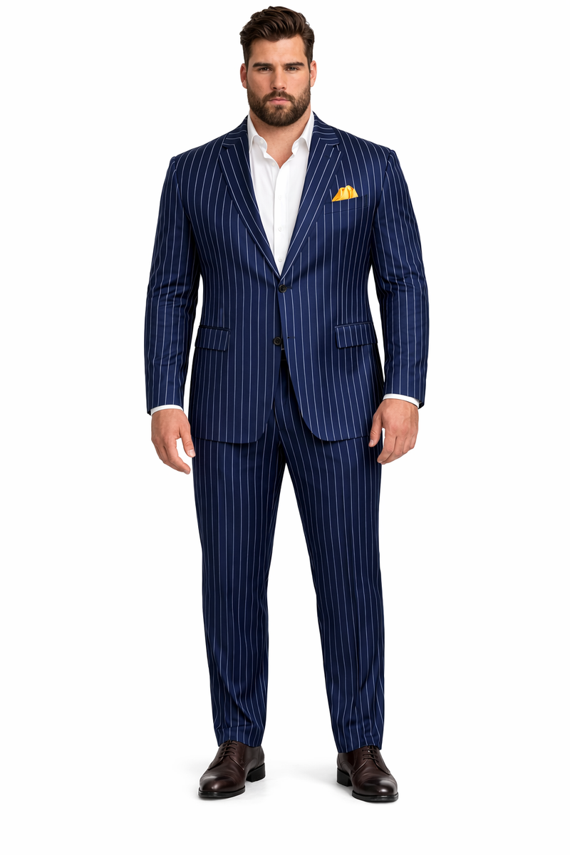 Wholesale Mens Jackets - Wholesale Blazer -Navy And Bold White Blazer