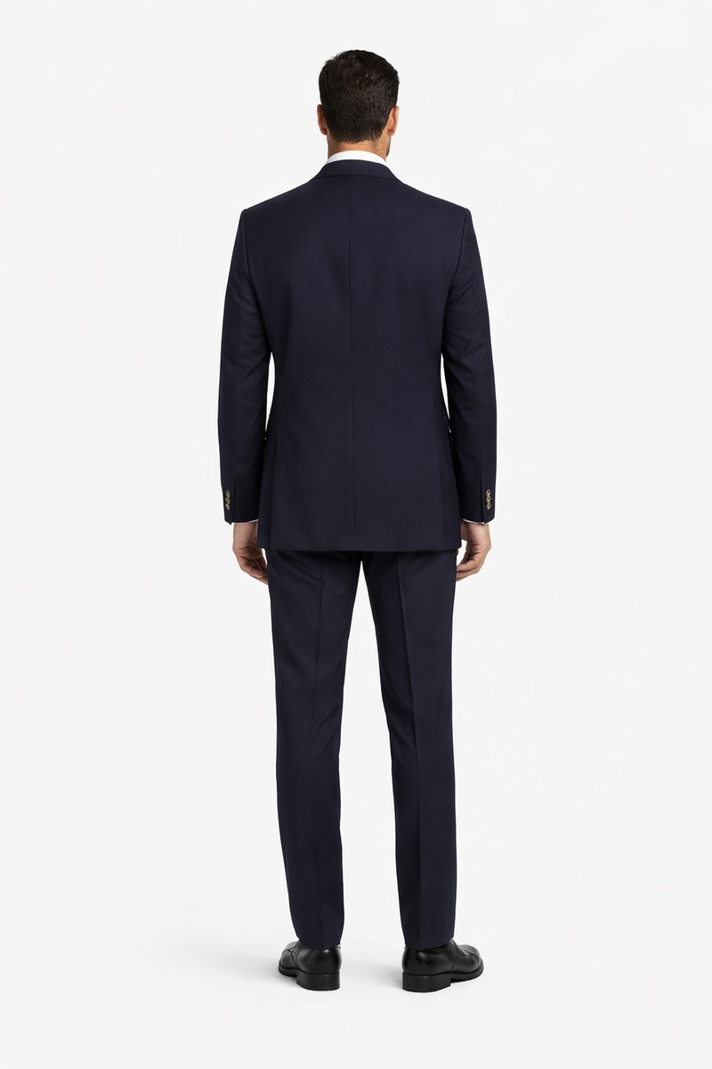 Wholesale Mens Jackets - Wholesale Blazer - Navy Blue Four-button Blazer