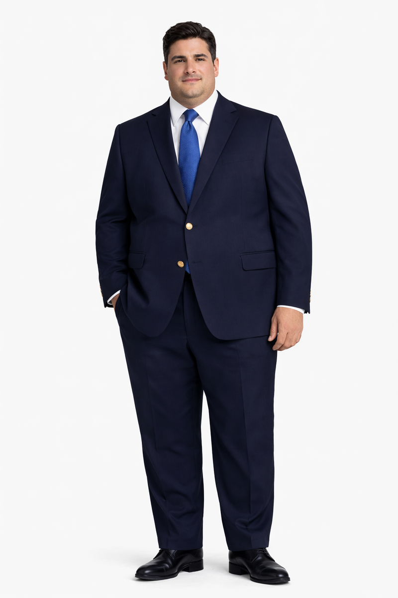 Wholesale Mens Jackets - Wholesale Blazer - Navy Blue Four-button Blazer