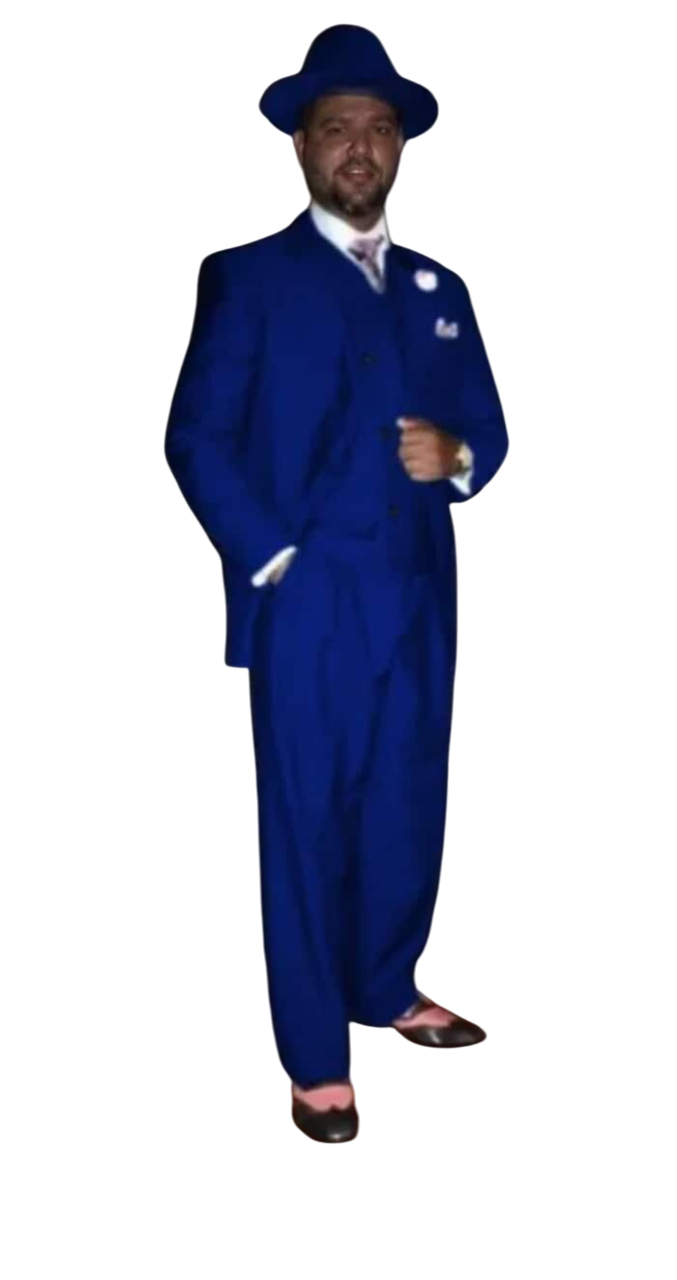 Wide Leg Pleated Pants Pants - 100% Wool Suit - Double Breasted Vest Peak Lapel - Classic Fit Suit - Vested Suit - Royal
