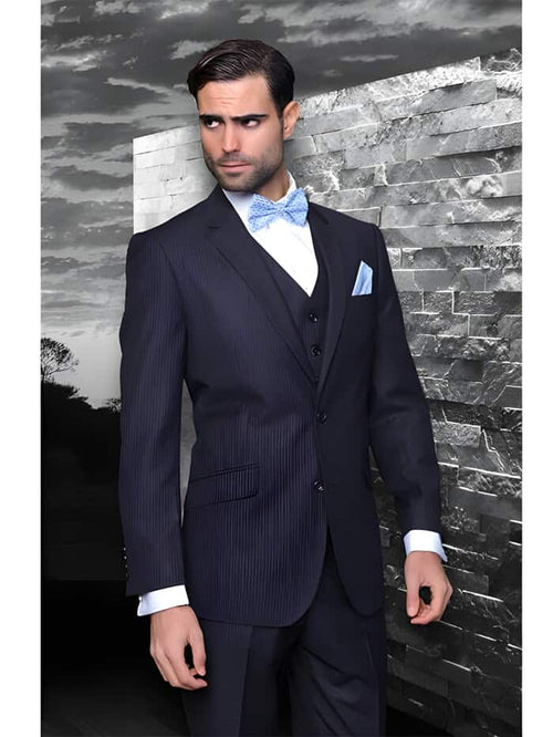 Mens Blue Wool Suit - Any Brand Style Size