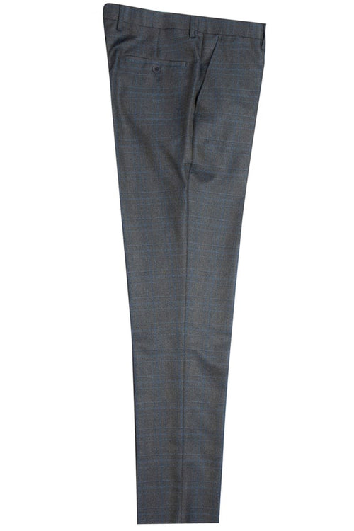 "Mens Stacy Adams Suit - Stacy Adams Suit Men's Double Breasted Charcoal Grey Windowpane Plaid Suit"