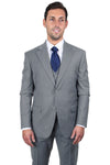 "Mens Stacy Adams Suit - Stacy Adams Suit Men's Two Button Vested Basic Suit - Medium Grey"