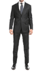 Yves Grey Plaid Check Men'S Premium 2PC Premium Wool Slim Fit Suit