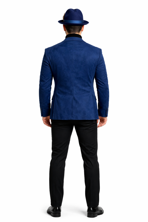 Zacchi Men’s Navy Micro Suede Sport Coat