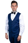 "Mens Stacy Adams Suit - Stacy Adams Suit Men's Vested Shawl Lapel Tuxedo - Indigo Blue"