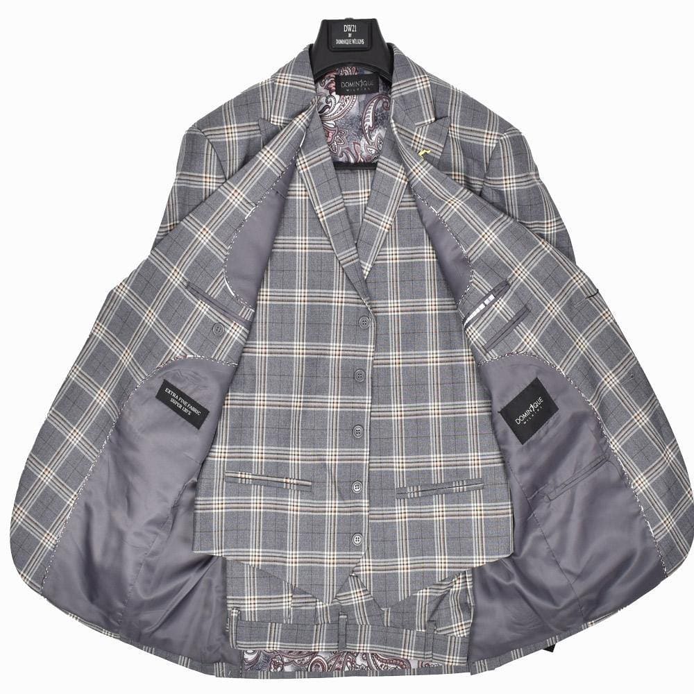 9856-11 Dominique Wilkins Vested Peak Lapel Suit - AlbertoNardoniStore