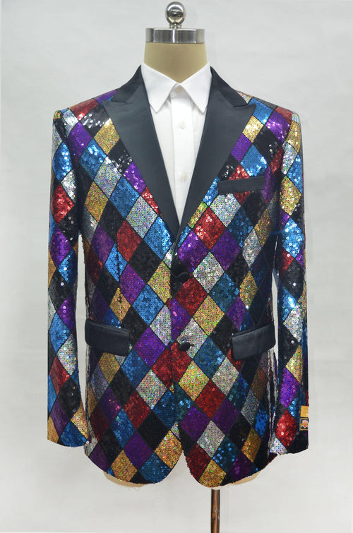 Fashion-6# Rainbow - Mens Wholesale Blazers - AlbertoNardoniStore