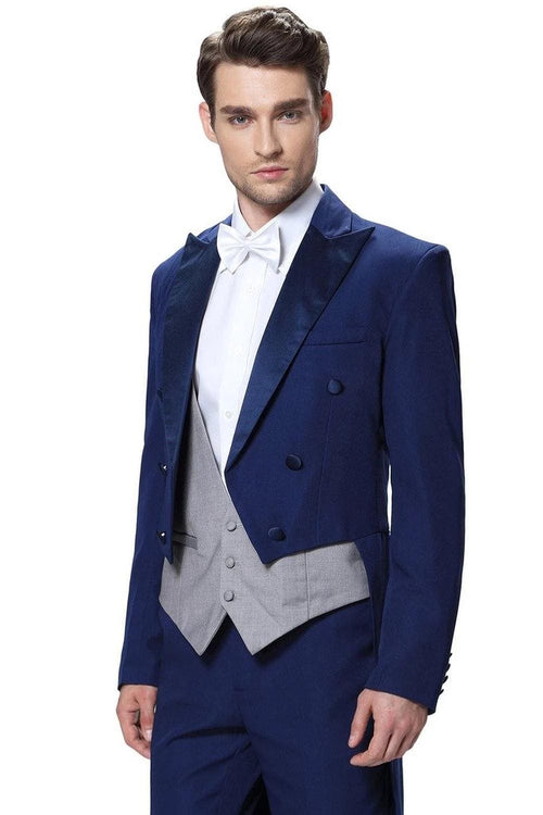 Blue Tailcoat - Mens Blue Tailcoats - AlbertoNardoniStore