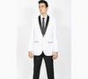Boy White Suit - Boy's 2 Piece Kids Sizes White Three Button With Suit Prefect For Toddler Suit Wedding Attire Outfits - AlbertoNardoniStore