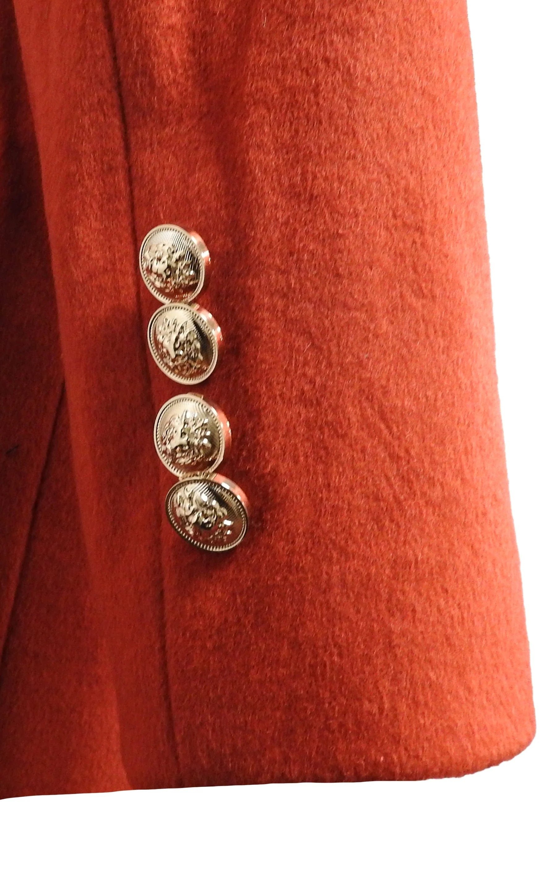 C-COUTURE DOUBLE BREASTED OVERCOAT- RED COLOR - AlbertoNardoniStore