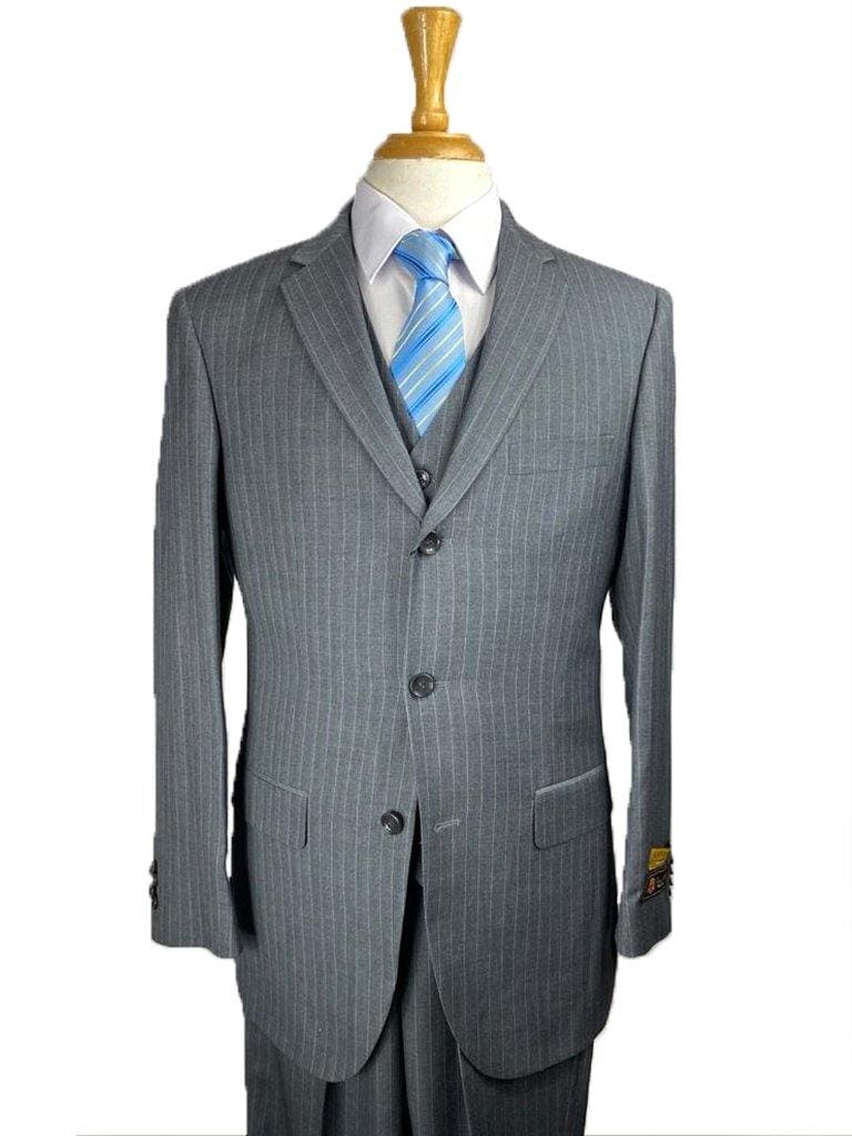3-A-3BV1P Charcoal-Pinstripe - AlbertoNardoniStore