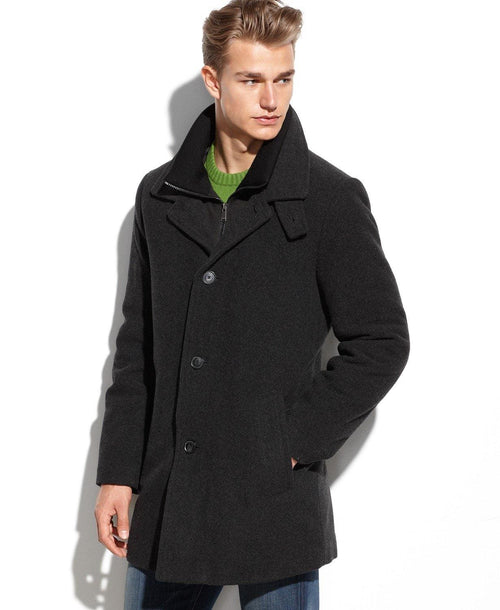 Coleman Wool-Blend Overcoat - Charcoal - AlbertoNardoniStore