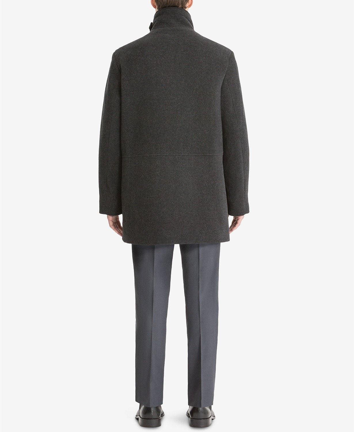 Coleman Wool-Blend Overcoat - Charcoal - AlbertoNardoniStore