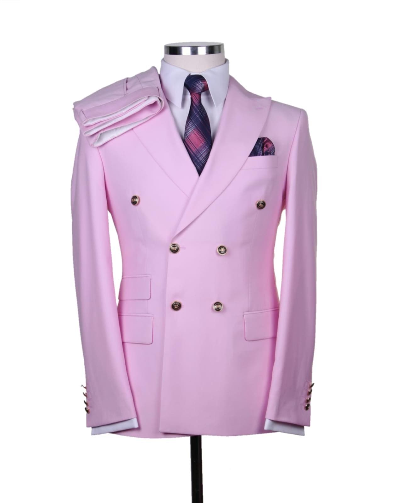 Colored Suits - Bright Colored Suits - Summer Suit Light Pink Colors - Slim Fit Suits - AlbertoNardoniStore