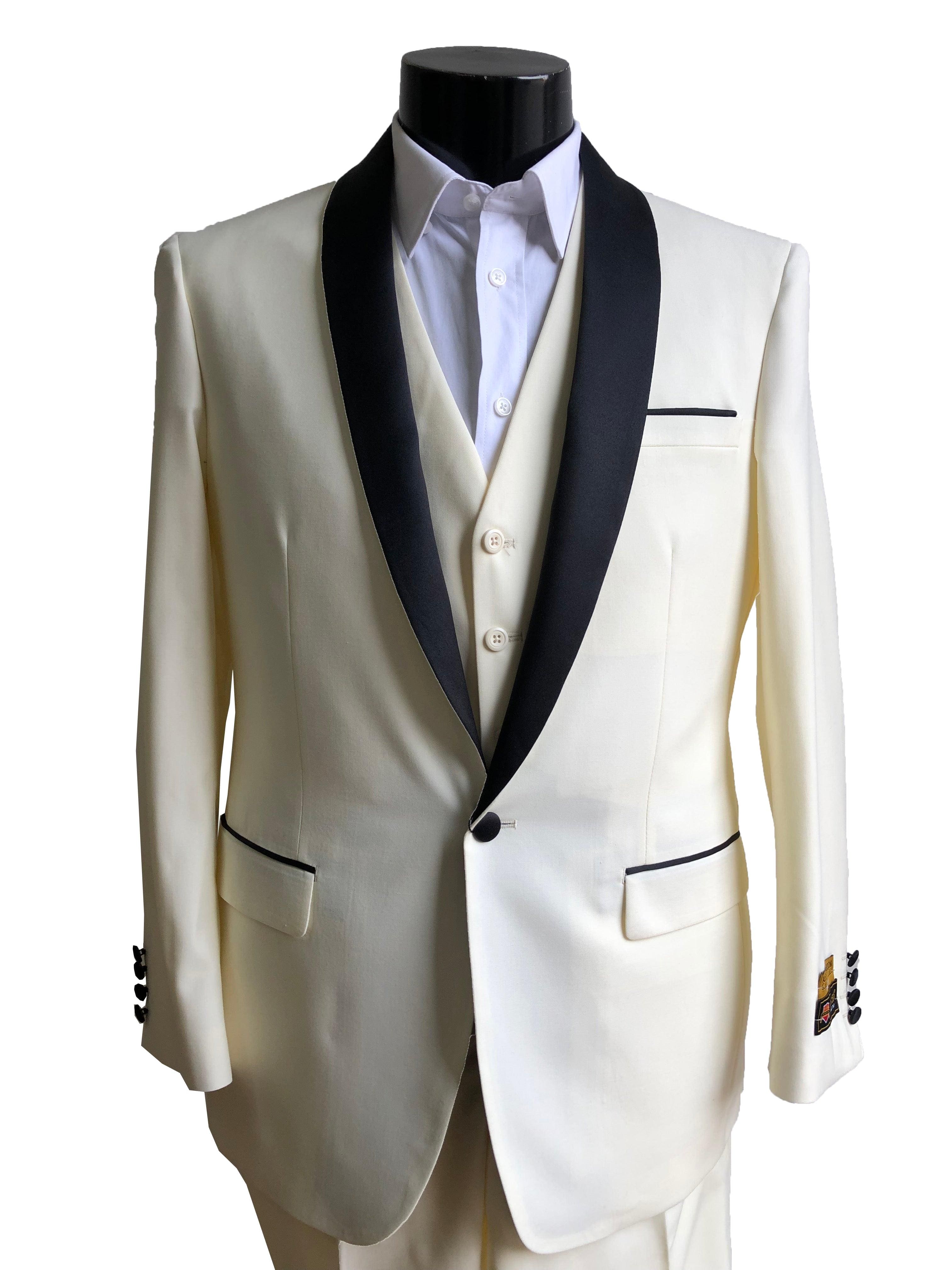 Black Men Cream Suit Black Men Cream Suit
