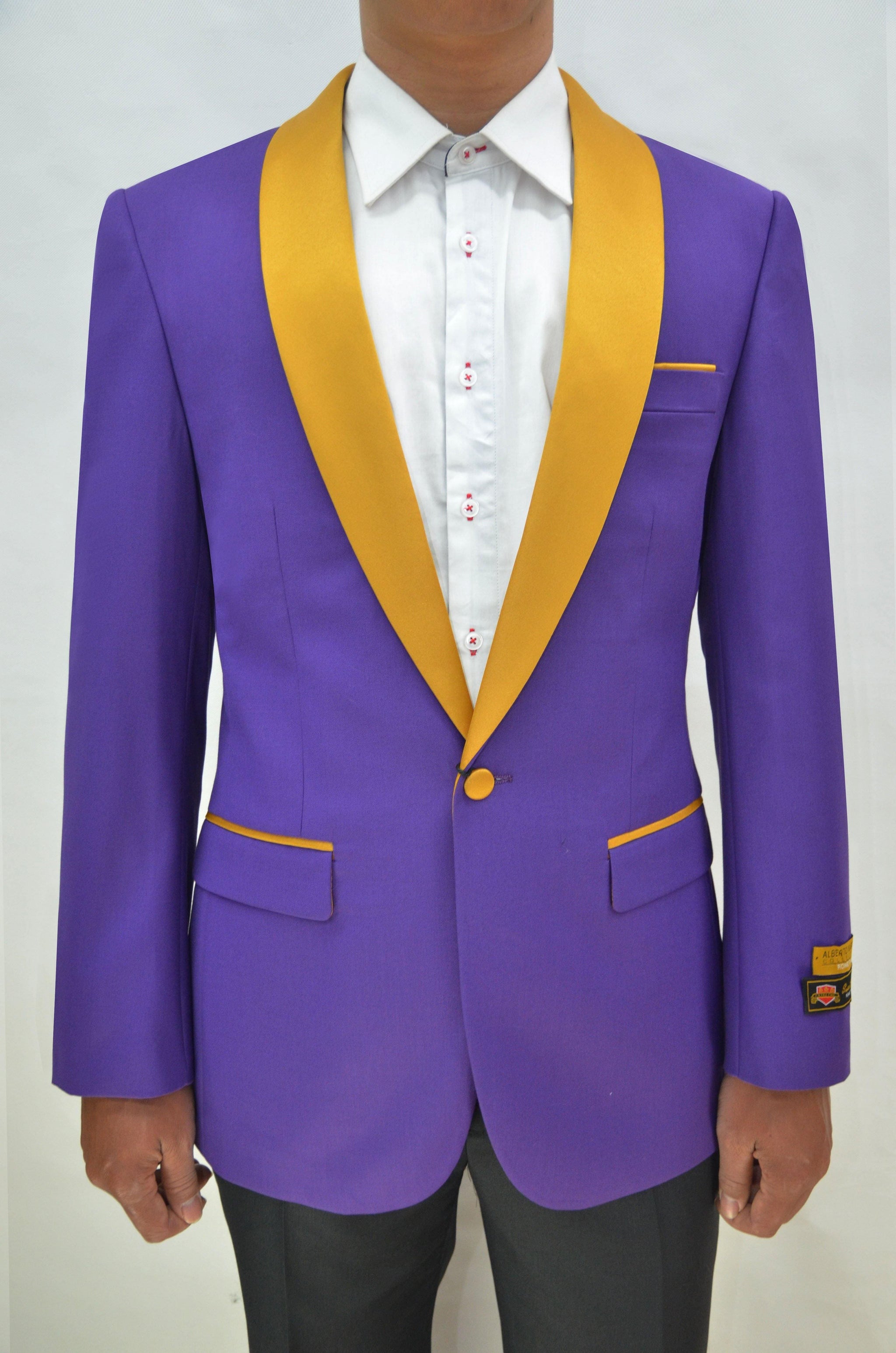 fitted lace wedding dress Purple Velvet Suit  StudioSuits