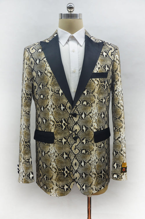 Fashion-3# Snake Skin - Mens Wholesale Blazers - AlbertoNardoniStore