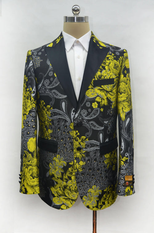 Fashion-8# Gold - Mens Wholesale Blazers - AlbertoNardoniStore