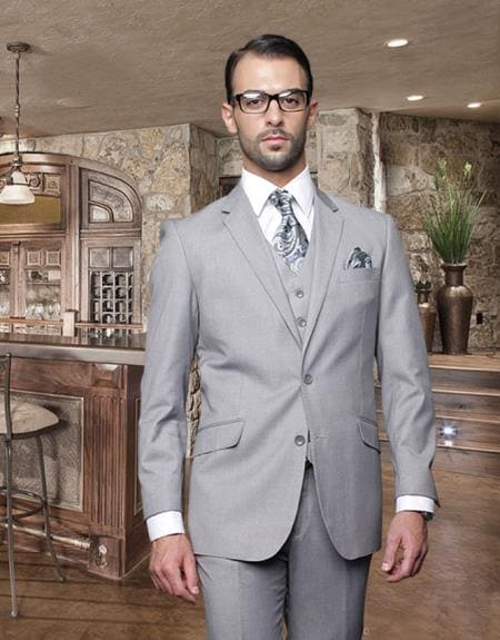 Gray Groomsmen Suits - Grey Groom Suits - AlbertoNardoniStore