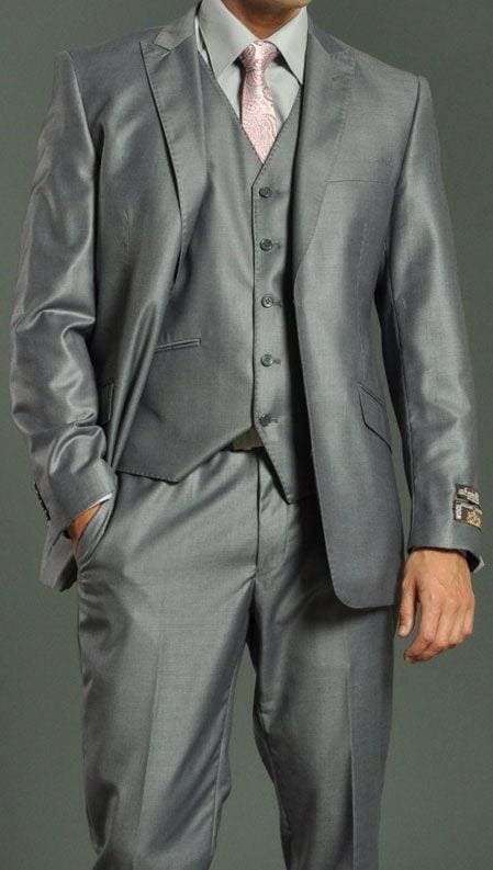Gray Groomsmen Suits - Grey Groom Suits - AlbertoNardoniStore