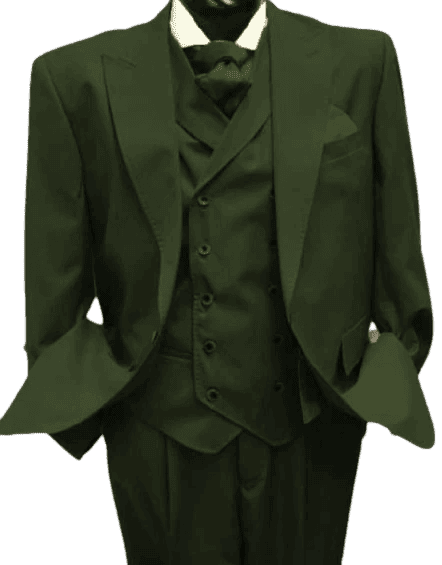 Green 3 Piece Suit - Green Three Piece Suit - AlbertoNardoniStore