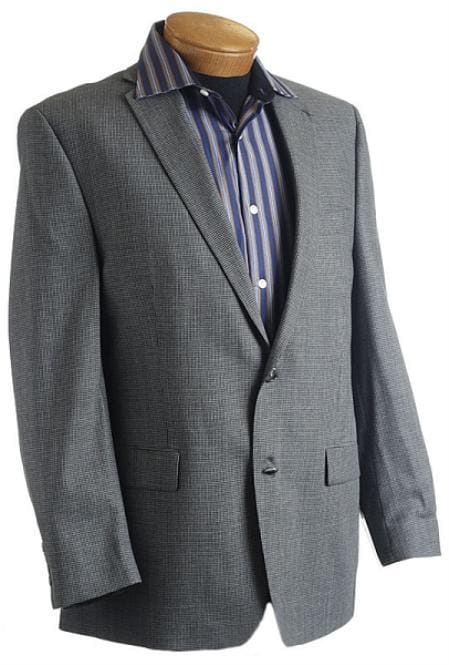 Grey Checkered Blazer - Mens Grey Checkered Blazer - AlbertoNardoniStore