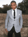 Grey Suit Jacket Black Pants - AlbertoNardoniStore
