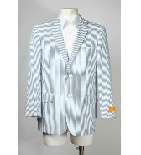 Light Blue Seersucker Suit - AlbertoNardoniStore