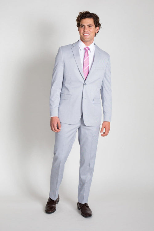 Light Blue Seersucker Suit - AlbertoNardoniStore